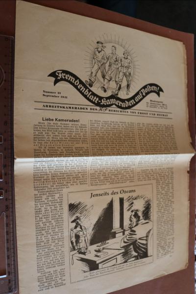alte Zeitung - Fremdenblatt - Kameraden auf Posten ! Nummer 21 - September 1941